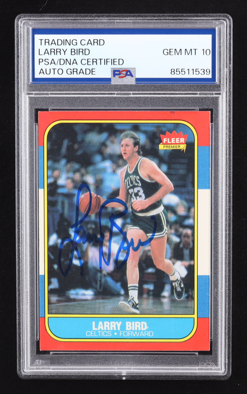 Larry Bird Signed 1986-87 Fleer #9 (PSA | Autograph Grade 10) at PristineAuction.com Larry Bird Signed 1986-87 Fleer #9 (PSA | Autograph Grade 10) at PristineAuction.com