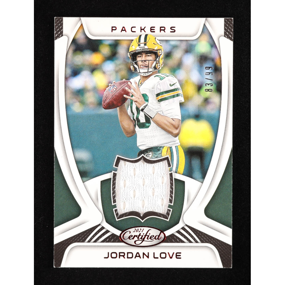 Jordan Love 2021 Certified Materials Red #3 #83/99 RC at PristineAuction.com