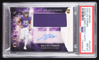 Dallas Turner 2024 Panini Origins Rookie Jumbo Jersey Autographs #24 RC (PSA 8) at PristineAuction.com