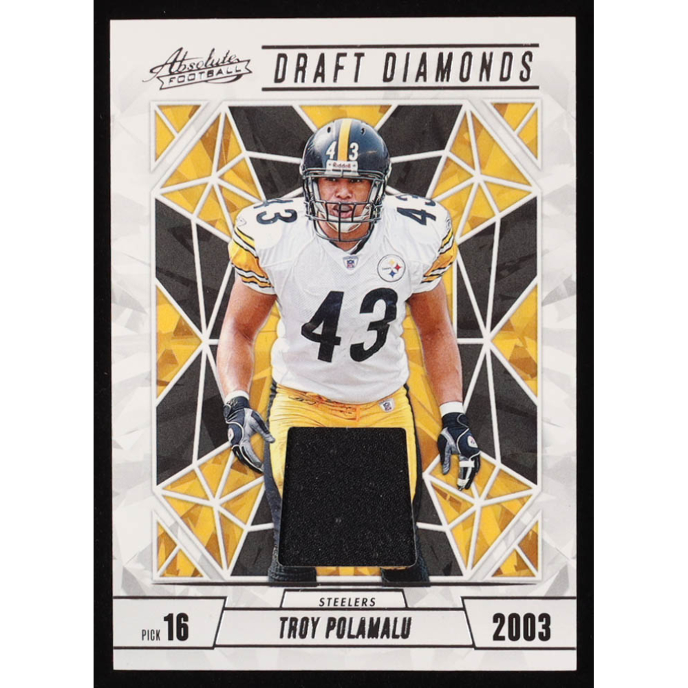 Troy Polamalu 2024 Absolute Draft Diamonds Jerseys #12 at PristineAuction.com