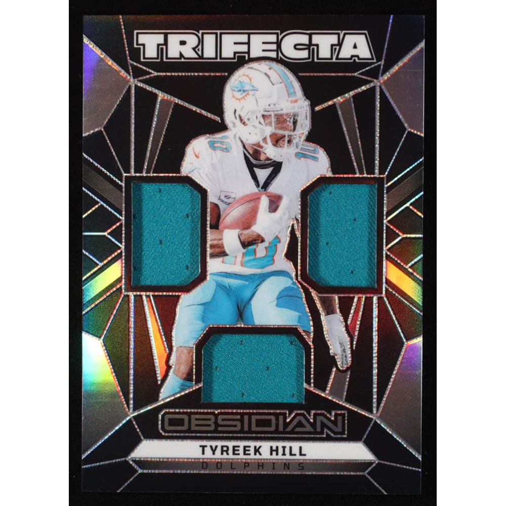 Tyreek Hill 2024 Panini Obsidian Trifecta Swatches #35 at PristineAuction.com