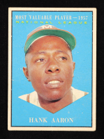 Hank Aaron 1961 Topps #484 MVP at PristineAuction.com