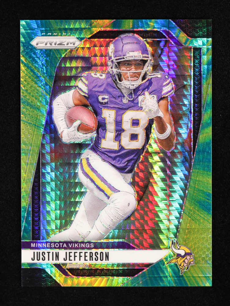Justin Jefferson 2024 Panini Prizm Prizms Hyper #187 #024/180
