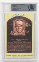 Chipper Jones Signed Hall Of Fame Plaque Postcard (Beckett) at PristineAuction.com