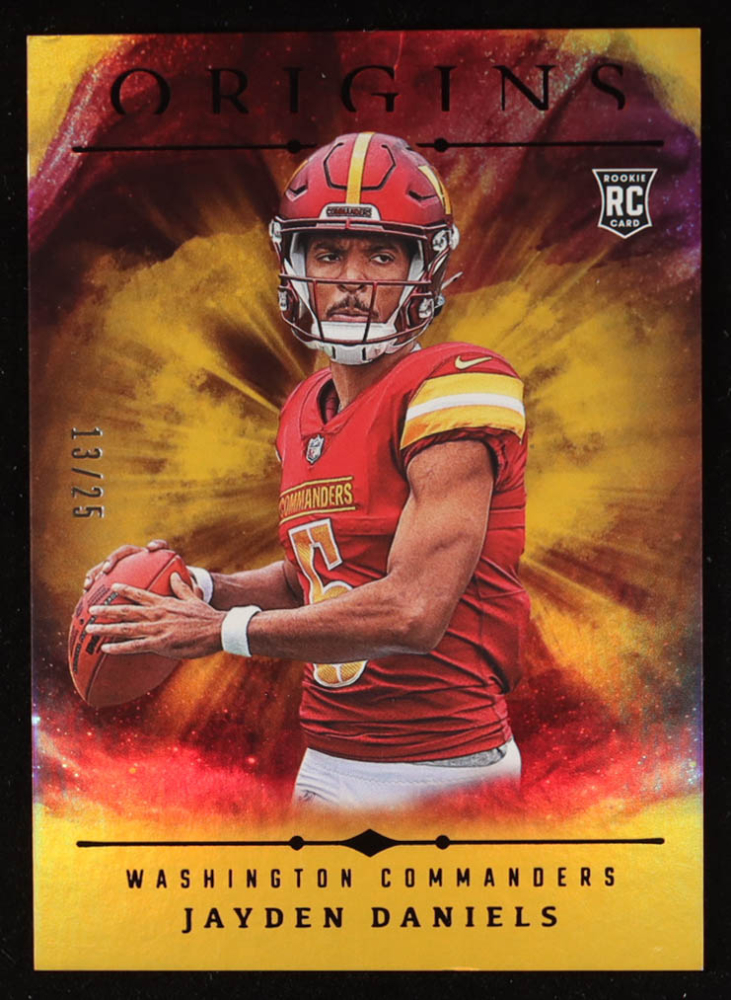 Jayden Daniels 2024 Panini Origins Holo Gold #144 RC #13/25