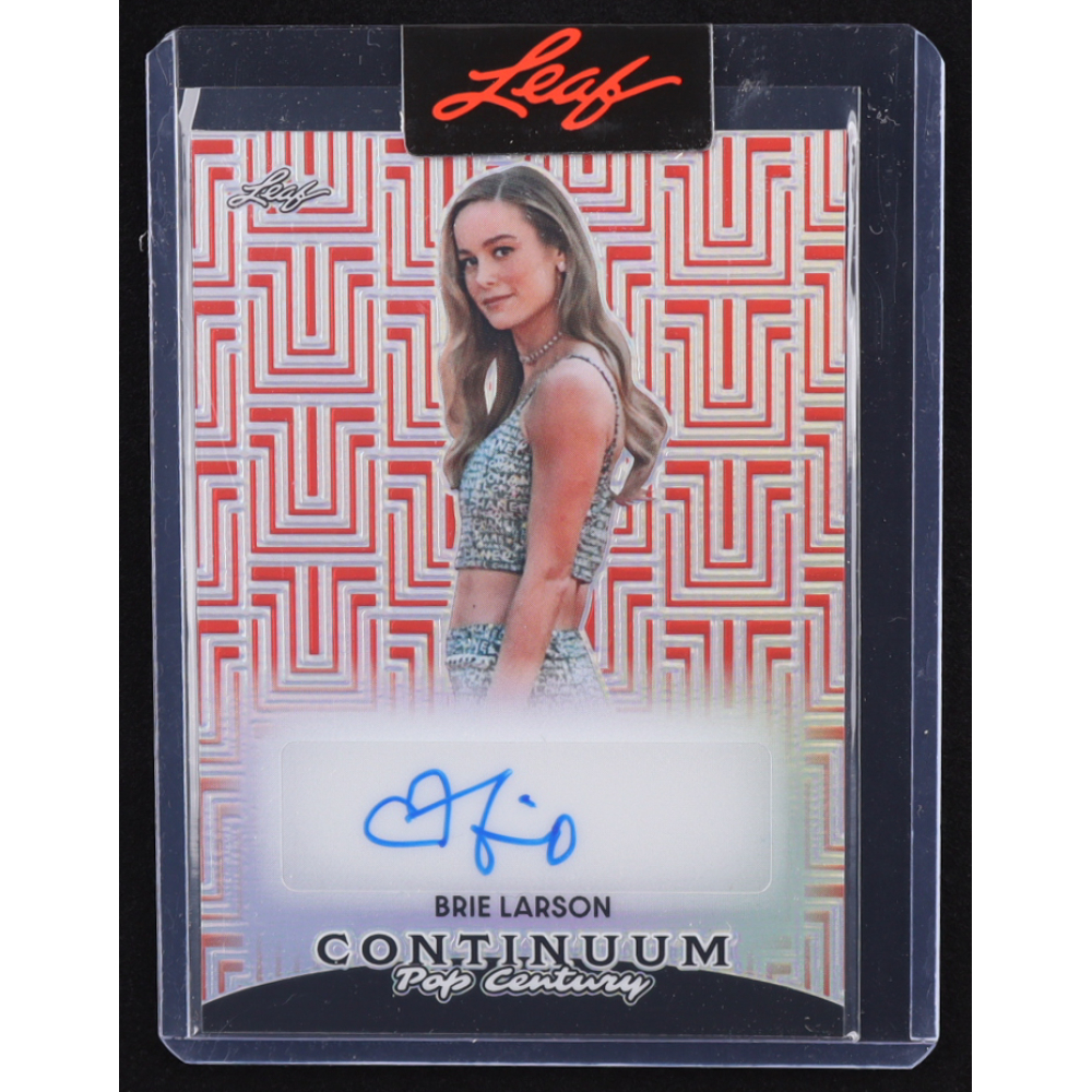 Brie Larson 2023 Leaf Pop Century Continuum Autograph Prismatic Silver #BA-BL1 #04/49 at PristineAuction.com