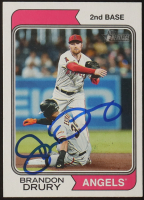 Brandon Drury Signed 2023 Topps Heritage #416  SP (JSA) at PristineAuction.com