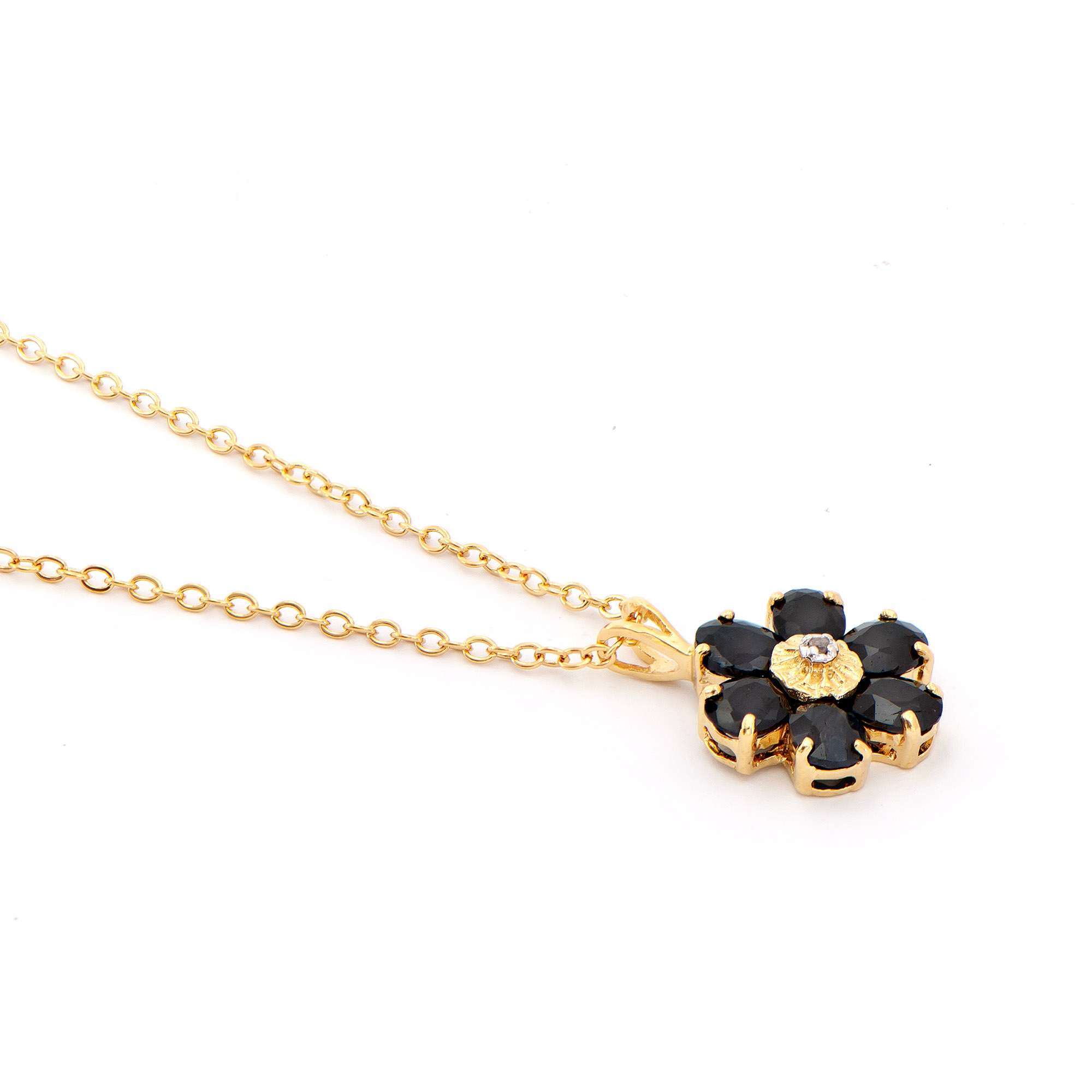 2.52 CTW Natural Sapphire & Diamonds 18K Gold Plated Designer Pendant 18 in  H-I,  I3 | Estimated Retail Value: $1,719 (AMG) at PristineAuction.com 2.52 CTW Natural Sapphire & Diamonds 18K Gold Plated Designer Pendant 18 in  H-I,  I3 | Estimated Retail Value: $1,719 (AMG) at PristineAuction.com