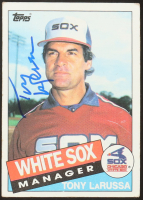 Tony LaRussa Signed 1985 Topps Tiffany #466 (Checklist Back) MG (JSA) at PristineAuction.com