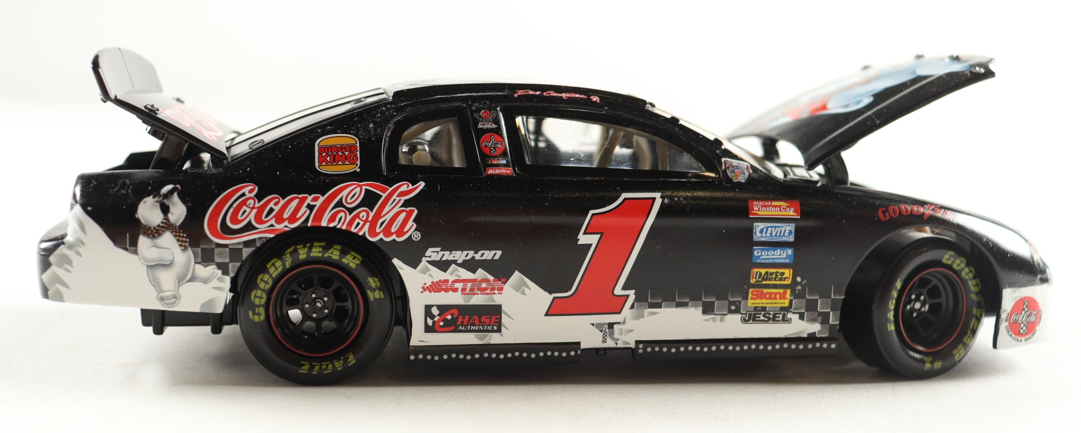 Dale Earnhardt Jr. Signed 1998 #1 Coke Polar Bear Monte Carlo 1:24 Diecast Car (JR Motorsports) at PristineAuction.com Dale Earnhardt Jr. Signed 1998 #1 Coke Polar Bear Monte Carlo 1:24 Diecast Car (JR Motorsports) at PristineAuction.com