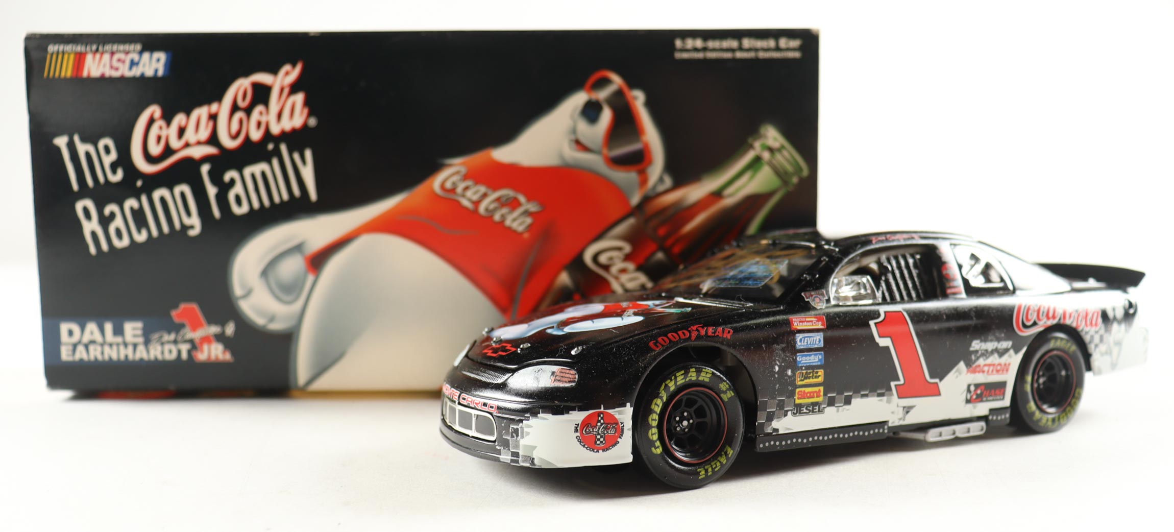 Dale Earnhardt Jr. Signed 1998 #1 Coke Polar Bear Monte Carlo 1:24 Diecast Car (JR Motorsports) at PristineAuction.com Dale Earnhardt Jr. Signed 1998 #1 Coke Polar Bear Monte Carlo 1:24 Diecast Car (JR Motorsports) at PristineAuction.com