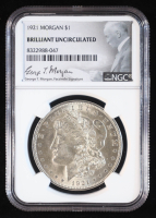 1921 Morgan Silver Dollar - George T. Morgan Signature Label (NGC BRILLIANT UNCIRCULATED) at PristineAuction.com