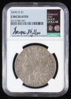1890-O Morgan Silver Dollar - Wayne Miller Hand-Signed Label (NGC Genuine) at PristineAuction.com