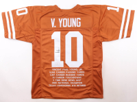 Vince Young Signed Career Highlight Stat Jersey (JSA) at PristineAuction.com
