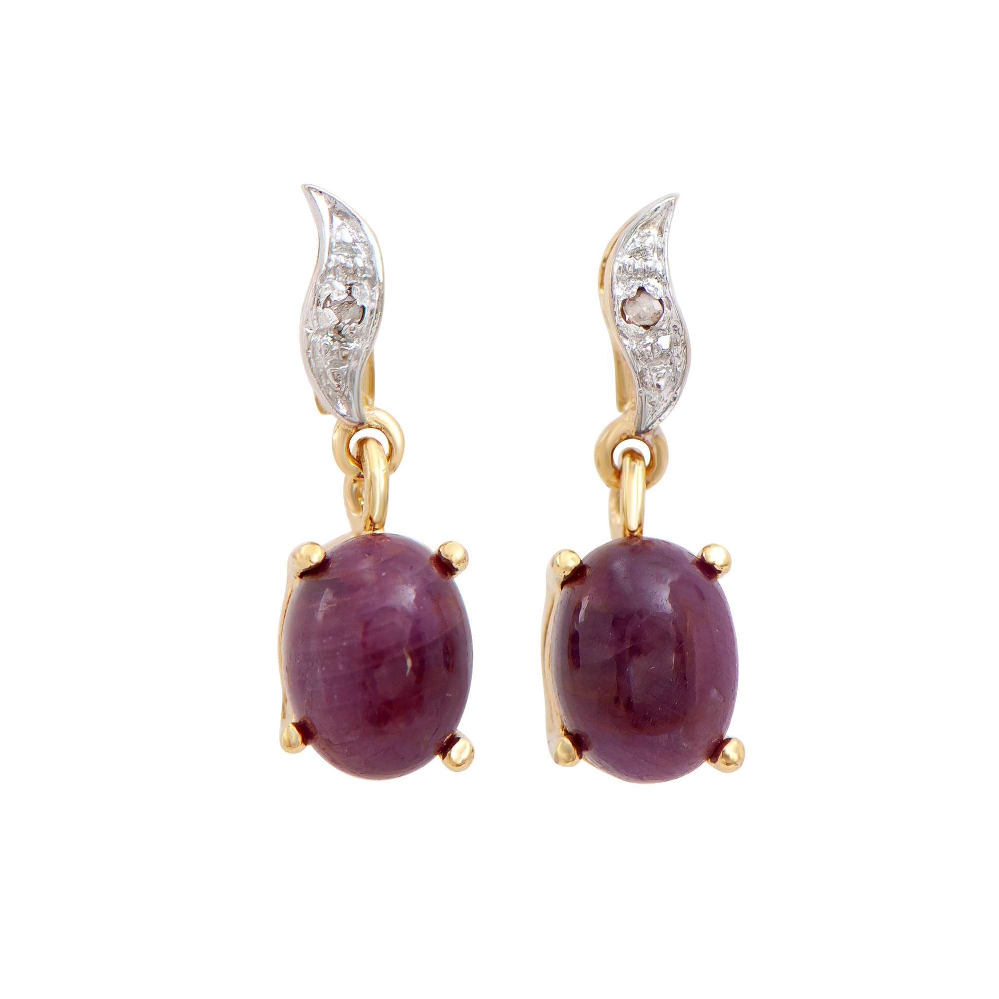 4.04 CTW Natural Ruby & Diamonds 18K Gold Plated Designer Earrings  H-I,  I3 | Estimated Retail Value: $1,219 (AMG) at PristineAuction.com 4.04 CTW Natural Ruby & Diamonds 18K Gold Plated Designer Earrings  H-I,  I3 | Estimated Retail Value: $1,219 (AMG) at PristineAuction.com