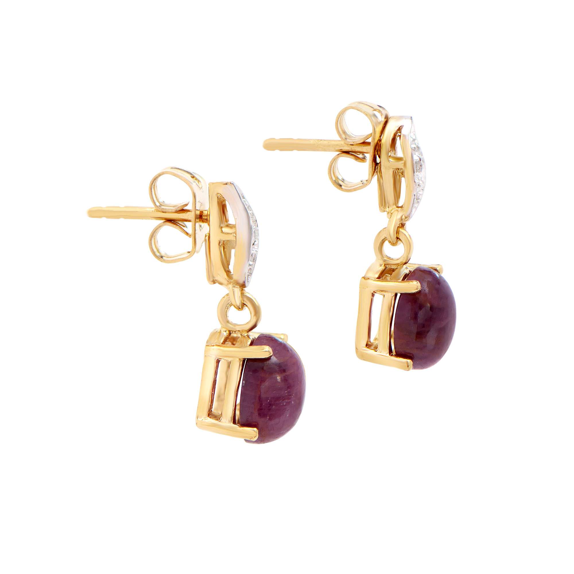 4.04 CTW Natural Ruby & Diamonds 18K Gold Plated Designer Earrings  H-I,  I3 | Estimated Retail Value: $1,219 (AMG) at PristineAuction.com 4.04 CTW Natural Ruby & Diamonds 18K Gold Plated Designer Earrings  H-I,  I3 | Estimated Retail Value: $1,219 (AMG) at PristineAuction.com