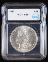 1890 Morgan Silver Dollar (ICG MS61) at PristineAuction.com