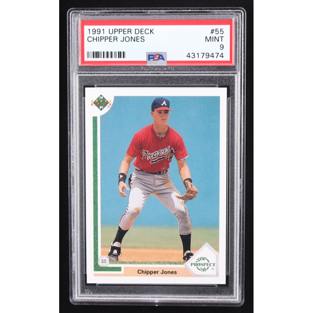 Chipper Jones 1991 Upper Deck #55 RC (PSA 9) at PristineAuction.com