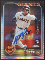 Jung Hoo Lee Signed 2024 Topps Chrome #201 RC (JSA) at PristineAuction.com