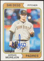 Adrian Morejon Signed 2023 Topps Heritage #163 (JSA) at PristineAuction.com