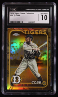 Ty Cobb 2024 Topps Chrome Gilded Collection #96 #10/99 (CGC 10) at PristineAuction.com