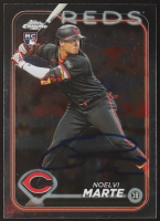 Noelvi Marte Signed 2024 Topps Chrome #177 RC (JSA) at PristineAuction.com
