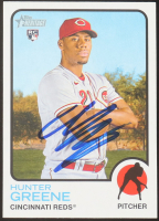 Hunter Greene Signed 2022 Topps Heritage #694 RC (JSA) at PristineAuction.com