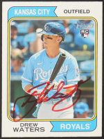 Drew Waters Signed 2023 Topps Heritage #96 RC (JSA) at PristineAuction.com