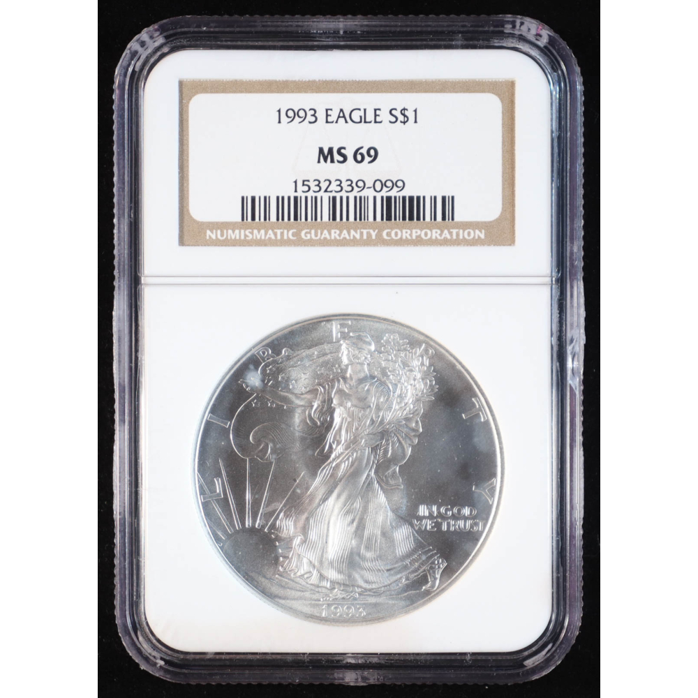 1993 American Silver Eagle (NGC MS69) at PristineAuction.com