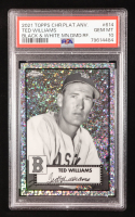Ted Williams 2021 Topps Chrome Platinum Anniversary Black and White Mini Diamond Refractors #614 (PSA 10) at PristineAuction.com