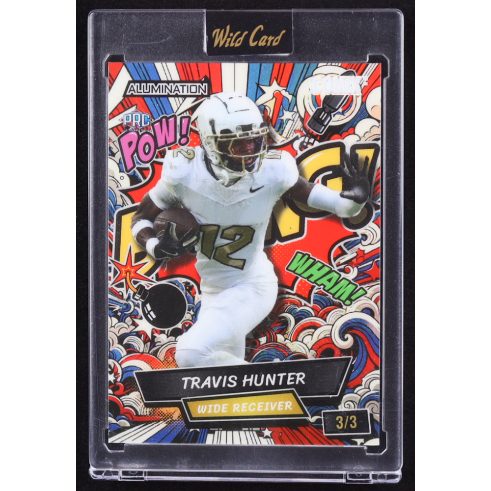 Travis Hunter 2024 Wild Card Alumination Comix Baang! Shimmer #ACTH #3/3 at PristineAuction.com
