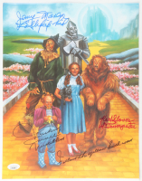 Jerry Maren, Mickey Carroll & Karl Slover Signed "The Wizard of Oz" 11.5x14.5 Print with Multiple Inscriptions (JSA) at PristineAuction.com