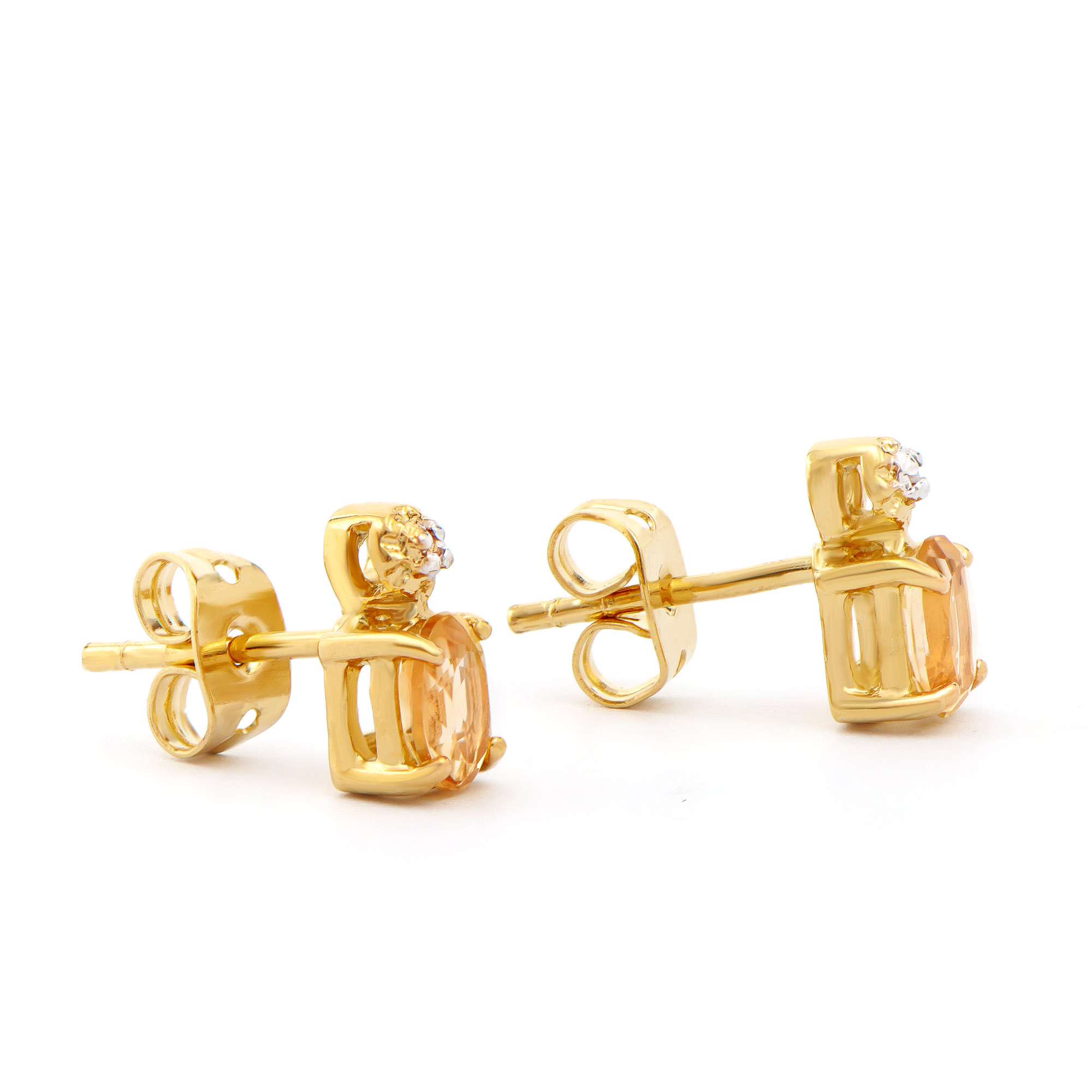 0.82 CTW Natural Citrine And Diamonds 18K Gold Plated Designer Earrings H-I, I3 | Estimated Value $1,249 (AMG) at PristineAuction.com 0.82 CTW Natural Citrine And Diamonds 18K Gold Plated Designer Earrings H-I, I3 | Estimated Value $1,249 (AMG) at PristineAuction.com