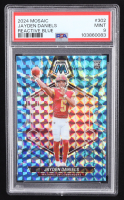 Jayden Daniels 2024 Panini Mosaic Mosaic Reactive Blue #302 RC (PSA 9) at PristineAuction.com