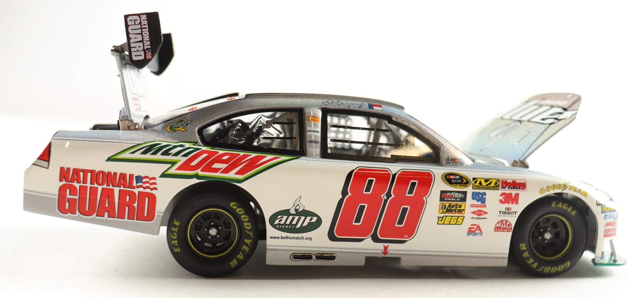 Dale Earnhardt Jr. Signed 2008 #88 Amp Energy / Mt. Dew Impala SS Mesma & Color Chrome 1:24 Diecast Car (JR Motorsports) at PristineAuction.com Dale Earnhardt Jr. Signed 2008 #88 Amp Energy / Mt. Dew Impala SS Mesma & Color Chrome 1:24 Diecast Car (JR Motorsports) at PristineAuction.com