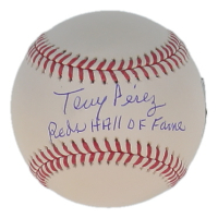 Tony Perez Signed OML Baseball Inscribed "Reds Hall Of Fame" (Fanatics & MLB) at PristineAuction.com