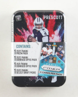 2021-2022 Panini Donruss Football Dak Prescott MJ Holdings Prizm Select Optic Pack Tin With (4) Packs at PristineAuction.com