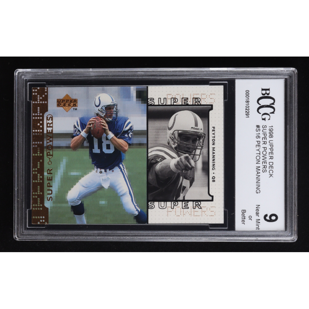 Peyton Manning 1998 Upper Deck Super Powers #S16 RC (BCCG 9) at PristineAuction.com