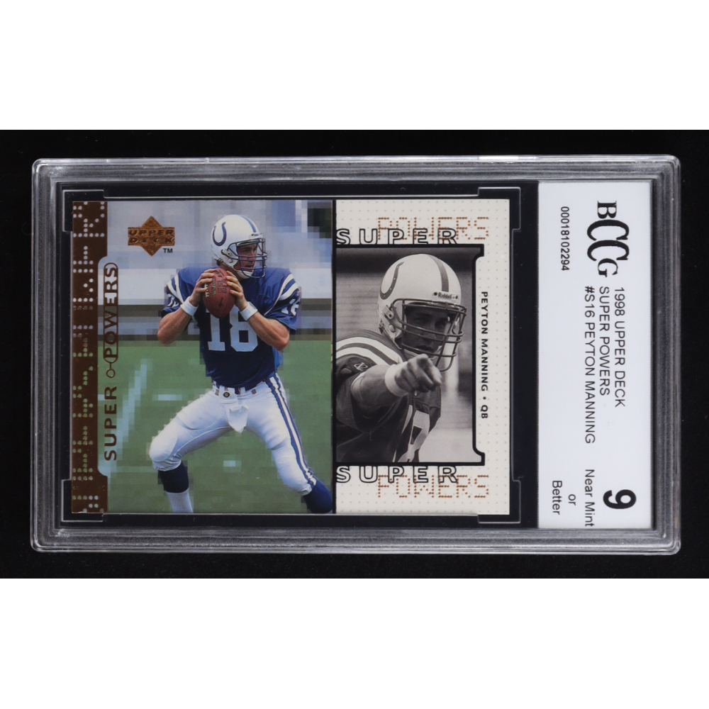 Peyton Manning 1998 Upper Deck Super Powers #S16 RC (BCCG 9) at PristineAuction.com