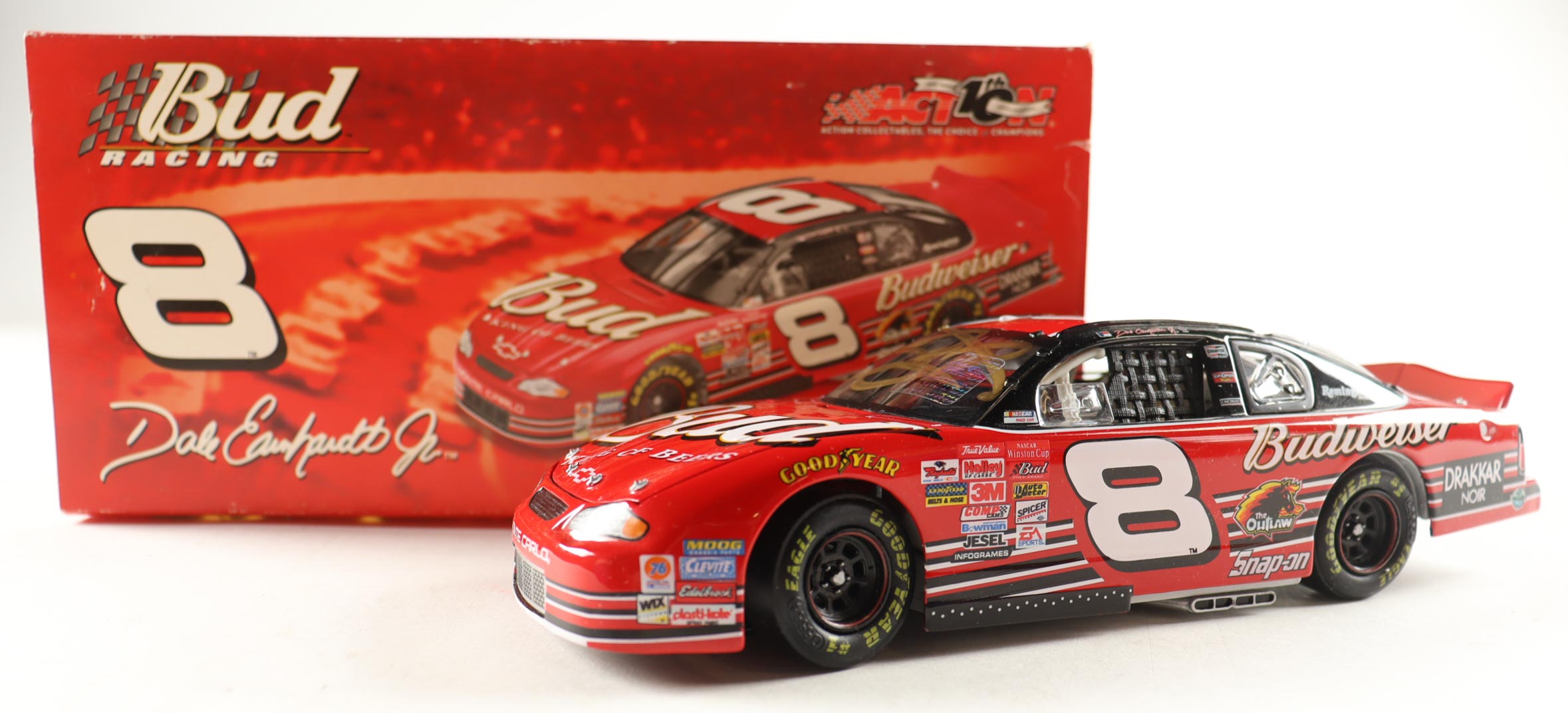 Dale Earnhardt Jr. Signed 2002 #8 Budweiser Monte Carlo 1:24 Diecast Car (JR Motorsports) at PristineAuction.com Dale Earnhardt Jr. Signed 2002 #8 Budweiser Monte Carlo 1:24 Diecast Car (JR Motorsports) at PristineAuction.com