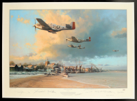 WWII Multi Signed Robert Taylor "Towards the Home Fires" Lithograph (PSA) x8 WWII Veterans at PristineAuction.com