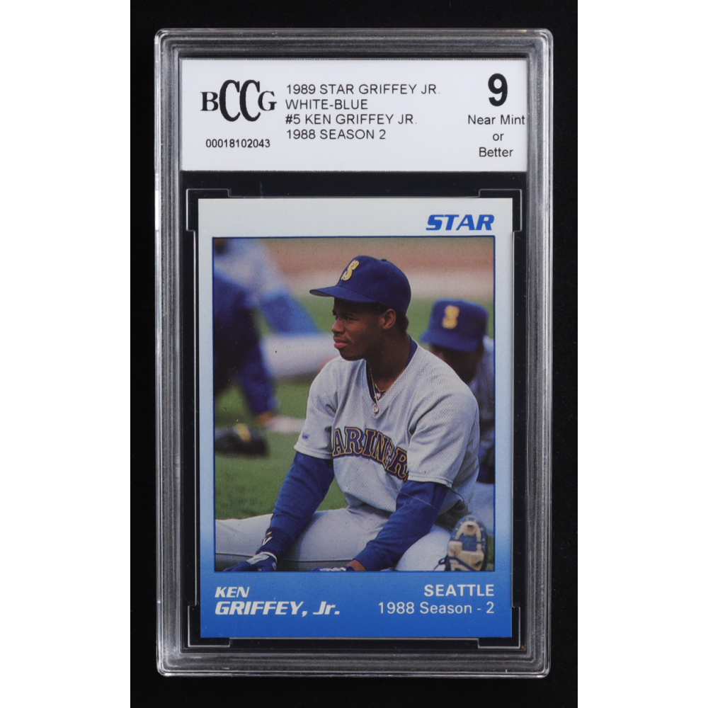 Ken Griffey Jr. 1989 Star Griffey Jr. White-Blue #5 1988 Season 2 RC (BCCG 9) at PristineAuction.com