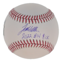 Jett Williams Signed OML Baseball Inscribed "2022 #14 Pick" (Fanatics & MLB) at PristineAuction.com