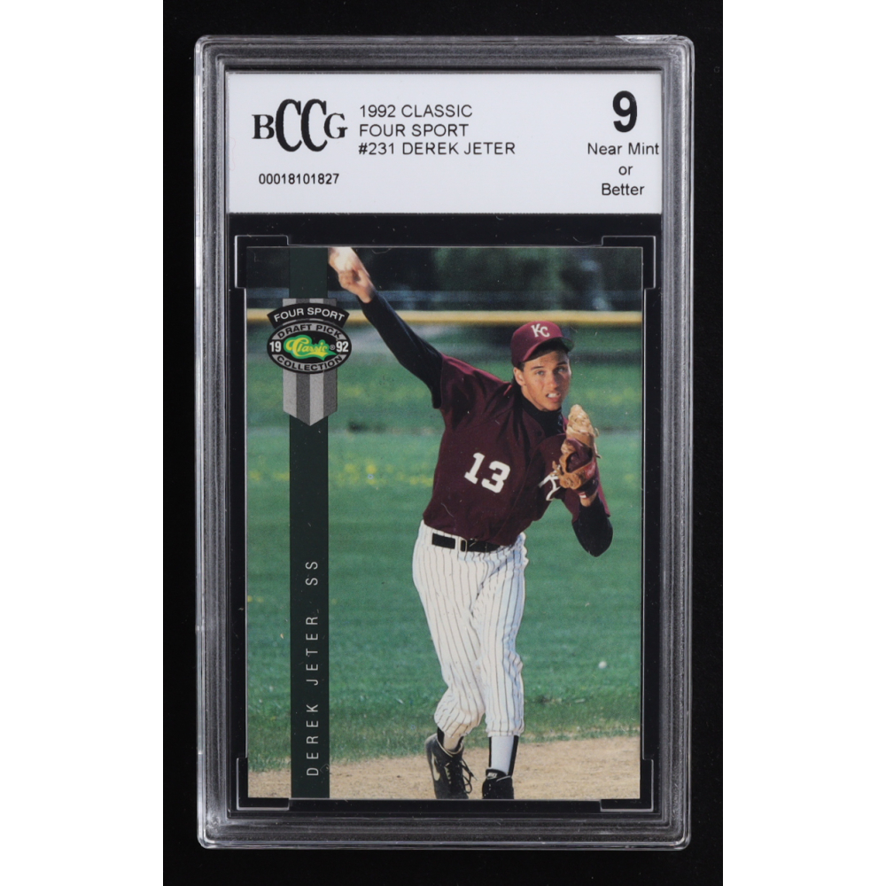 Derek Jeter 1992 Classic Four Sport #231 RC (BCCG 9) at PristineAuction.com