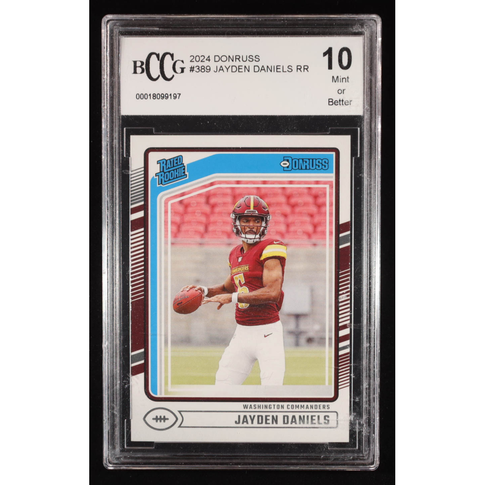 Jayden Daniels 2024 Donruss #389 RR RC (BCCG 10) at PristineAuction.com