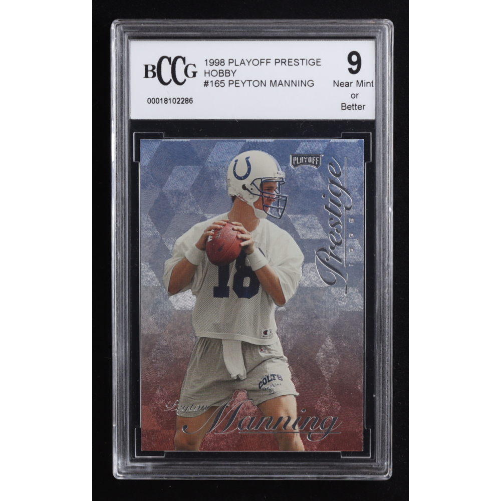 Peyton Manning 1998 Playoff Prestige Hobby #165 RC (BCCG 9) at PristineAuction.com