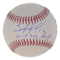 Salvador Perez Signed OML Baseball Inscribed "2015 WS MVP" (Fanatics & MLB) at PristineAuction.com