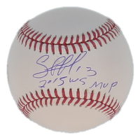 Salvador Perez Signed OML Baseball Inscribed "2015 WS MVP" (Fanatics & MLB) at PristineAuction.com