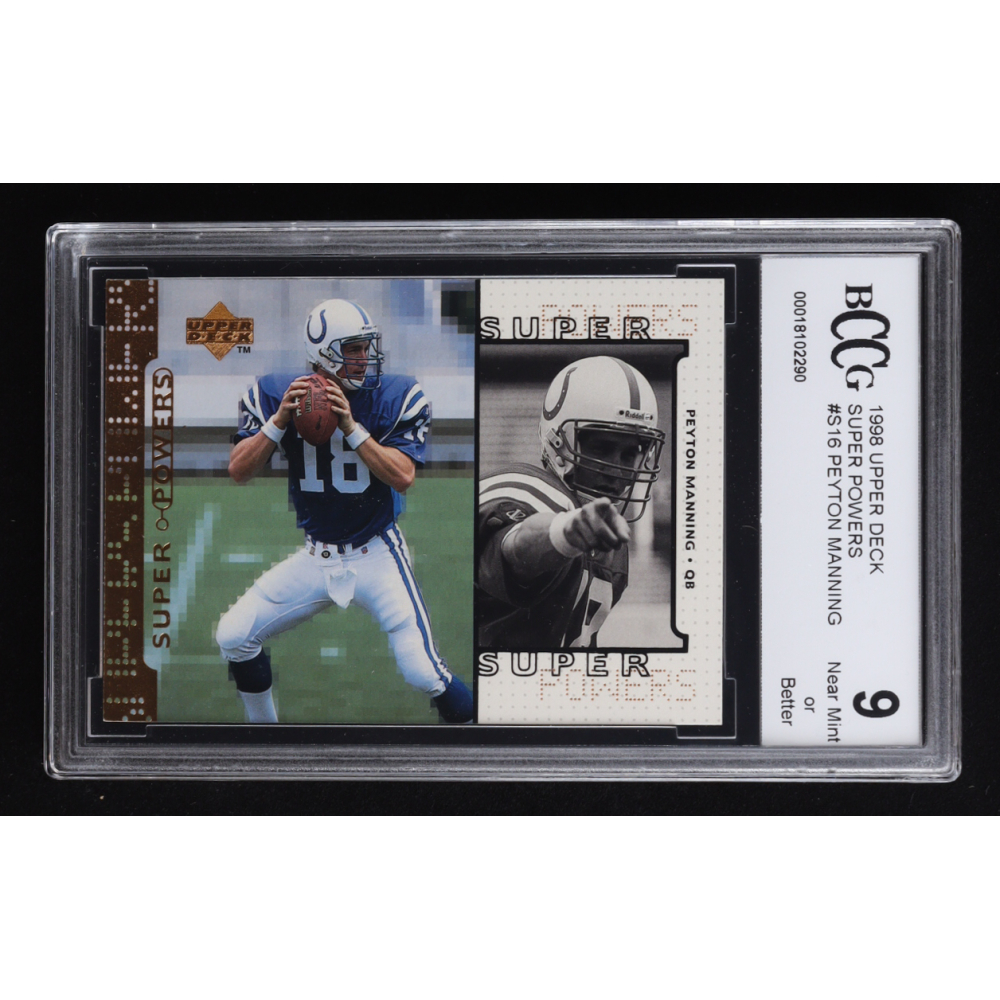 Peyton Manning 1998 Upper Deck Super Powers #S16 RC (BCCG 9) at PristineAuction.com