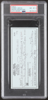 Johnny Unitas Signed 2001 Personal Check (PSA | Autograph Graded 8) at PristineAuction.com